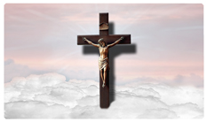 DNSEMP-C-107-PK Crusifix Clouds Pink